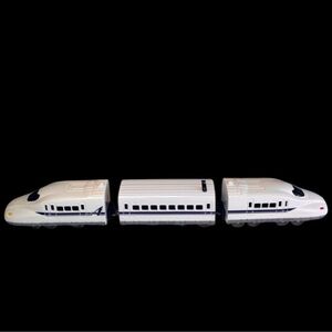 3 Piece Plastic Pull-Back-And-Go Passenger Bullet Train Toy